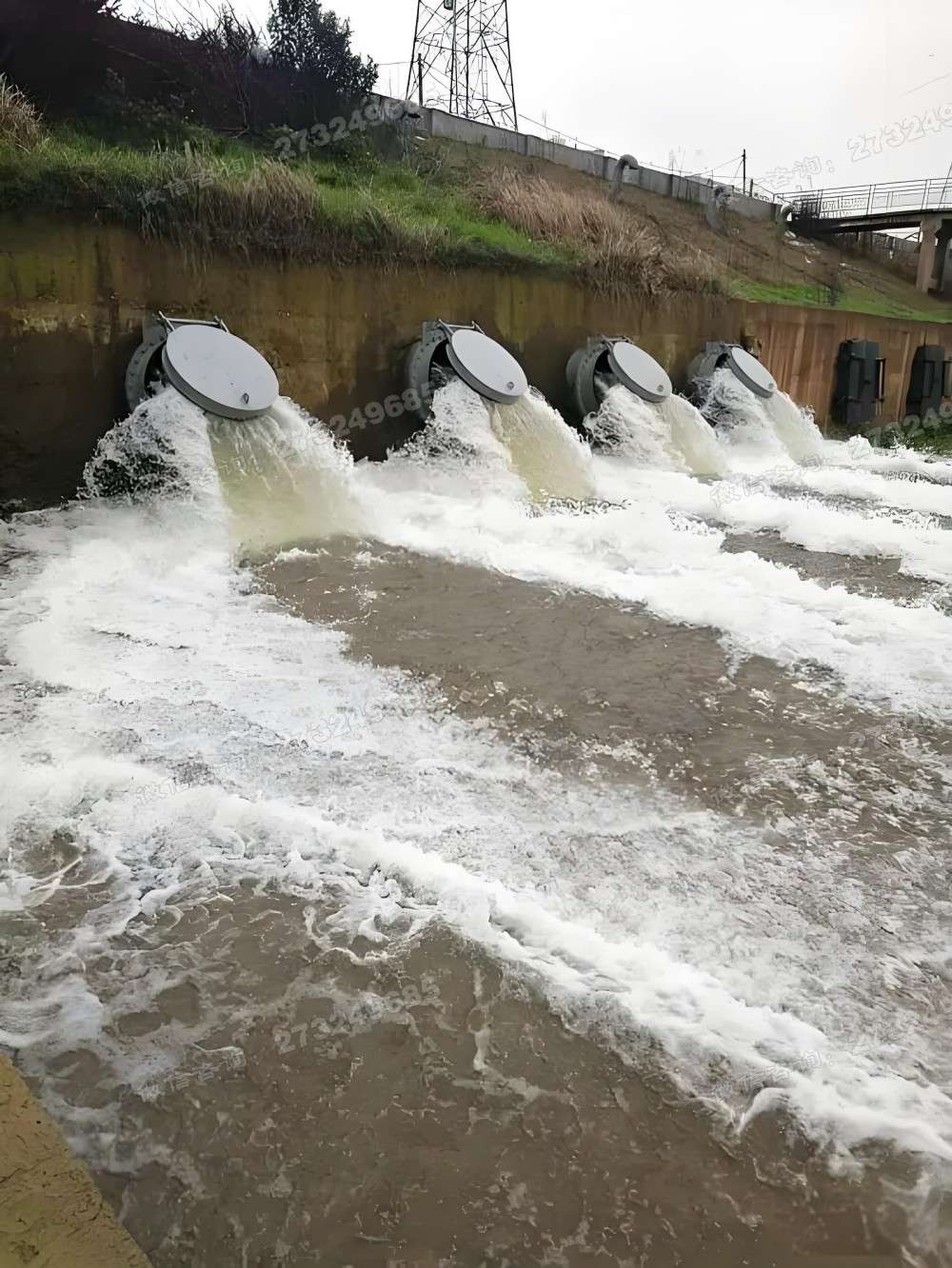 息县河岸排水钢制拍门