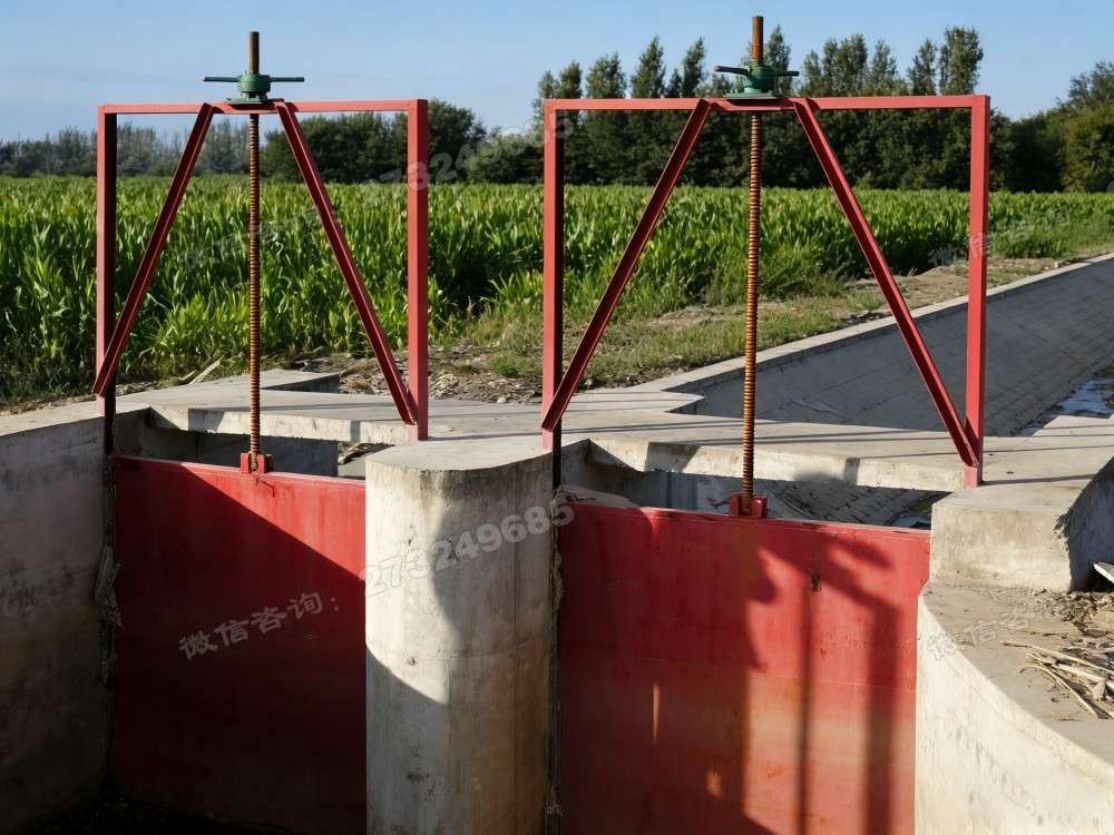 灞桥玉米地双门铸铁闸门
