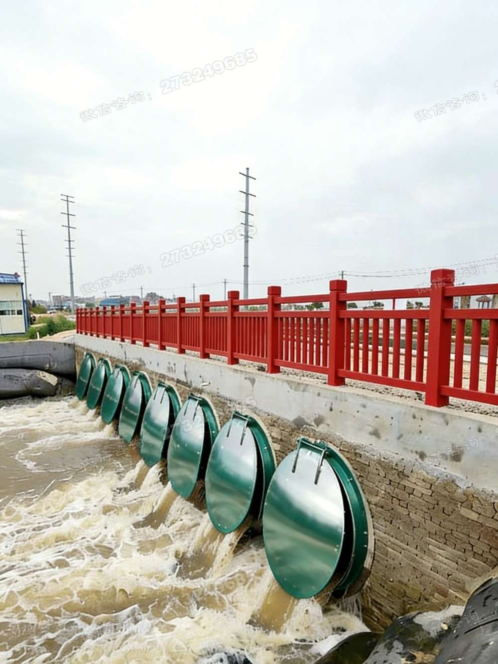 易门县多联绿色铸铁拍门
