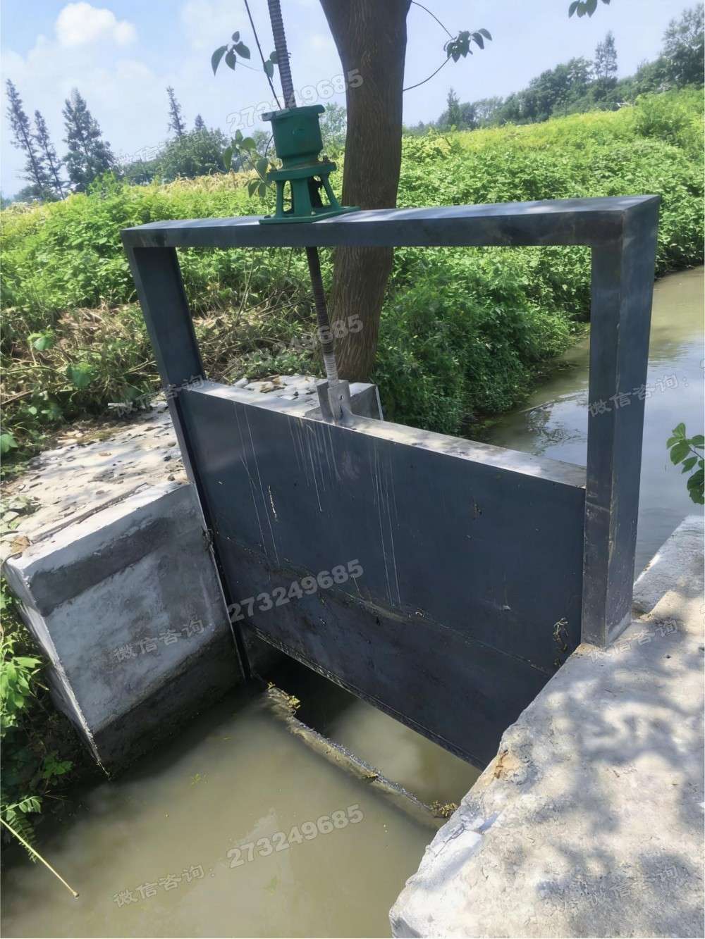 铜川农渠黑色钢制闸门